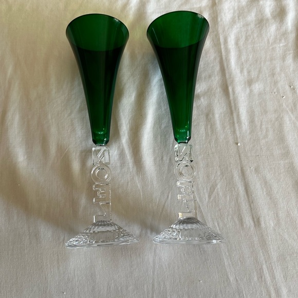 CRISTAL D’ARQUES 2CHAMPAGNE FLUTES NOEL FESTIVE CHRISTMAS - Picture 15 of 16